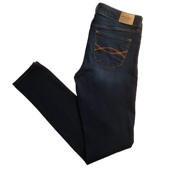 Abercrombie & Fitch Denim - Abercrombie & Fitch Super Skinny Jeans Dark Wash Denim Size 6 Long 6L Size 28